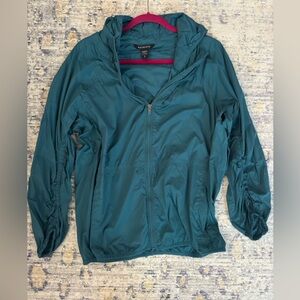 Athleta Womens Superset Jacket Blue Lightweight Zip Up Active Windbreaker S